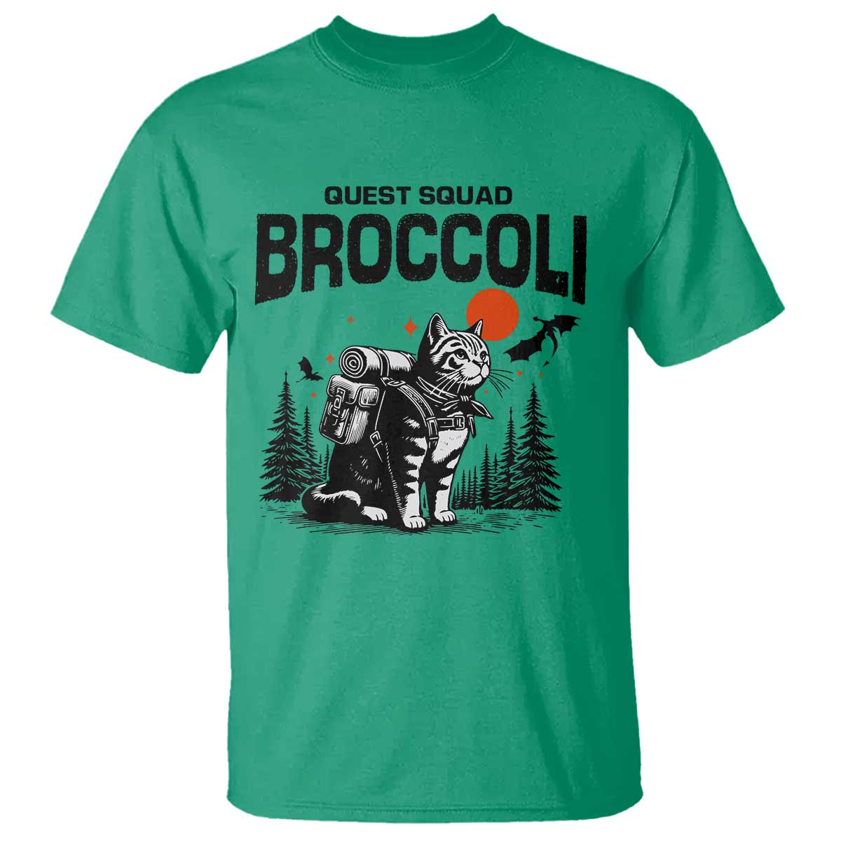 quest-squad-broccoli-cat-t-shirt-funny-hiking-adventure-cute-camping-feline