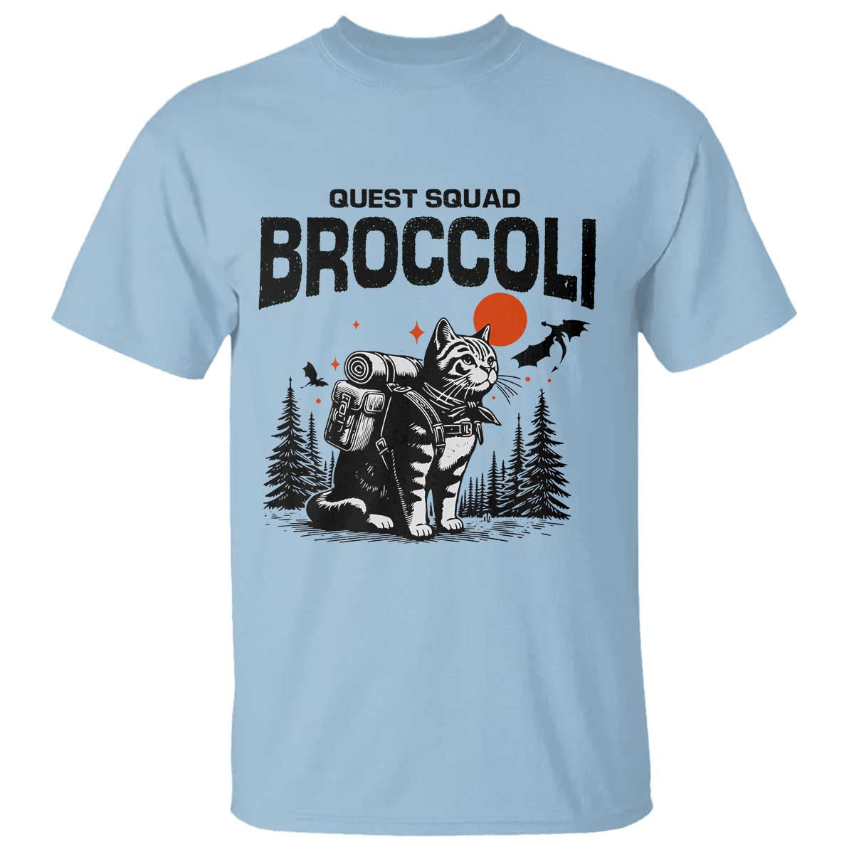 quest-squad-broccoli-cat-t-shirt-funny-hiking-adventure-cute-camping-feline