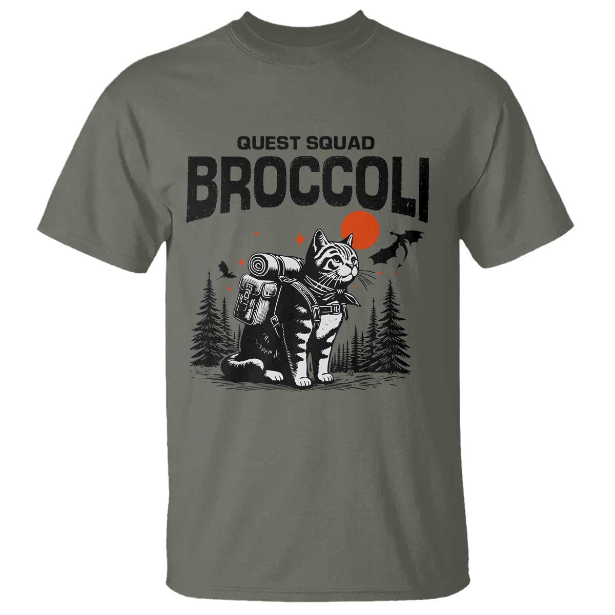 quest-squad-broccoli-cat-t-shirt-funny-hiking-adventure-cute-camping-feline