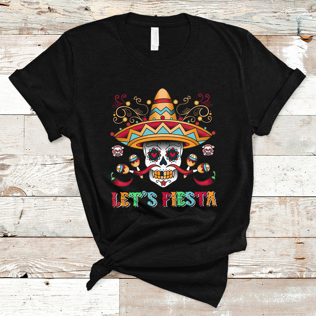 funny-cinco-de-mayo-t-shirt-cinco-de-mayo-lets-fiesta-mexican-sugar-skull-mexican-party-ts02