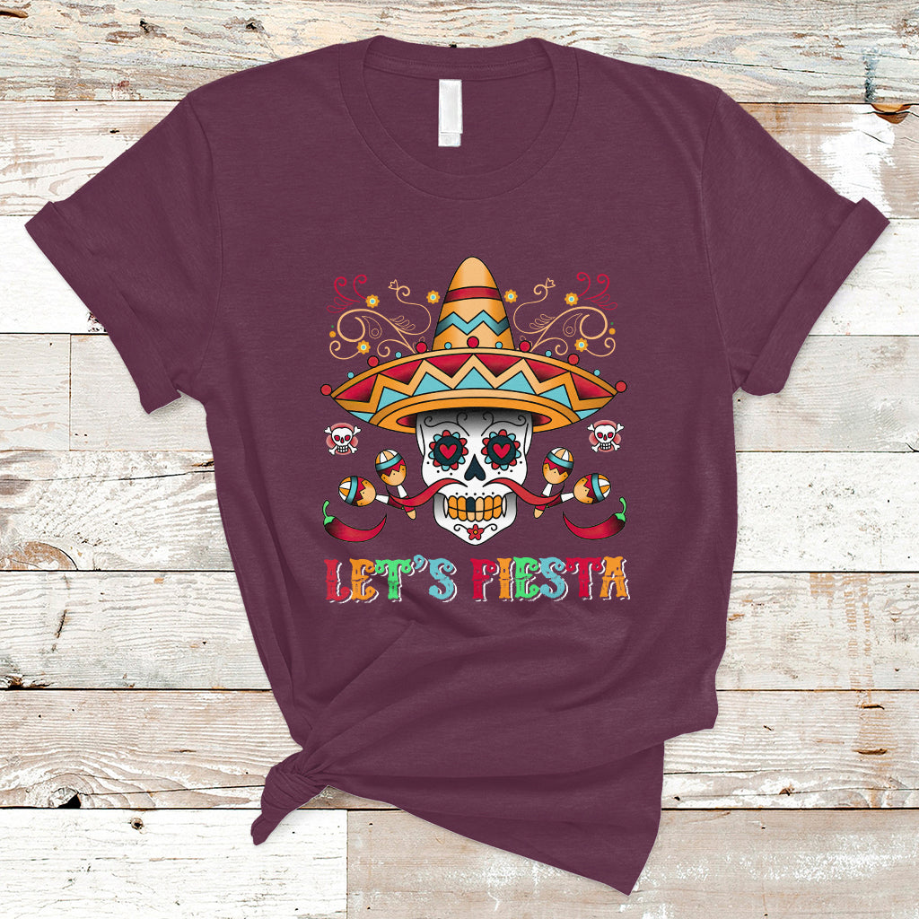 funny-cinco-de-mayo-t-shirt-cinco-de-mayo-lets-fiesta-mexican-sugar-skull-mexican-party-ts02