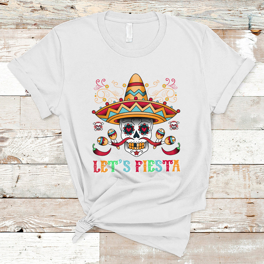 funny-cinco-de-mayo-t-shirt-cinco-de-mayo-lets-fiesta-mexican-sugar-skull-mexican-party-ts02