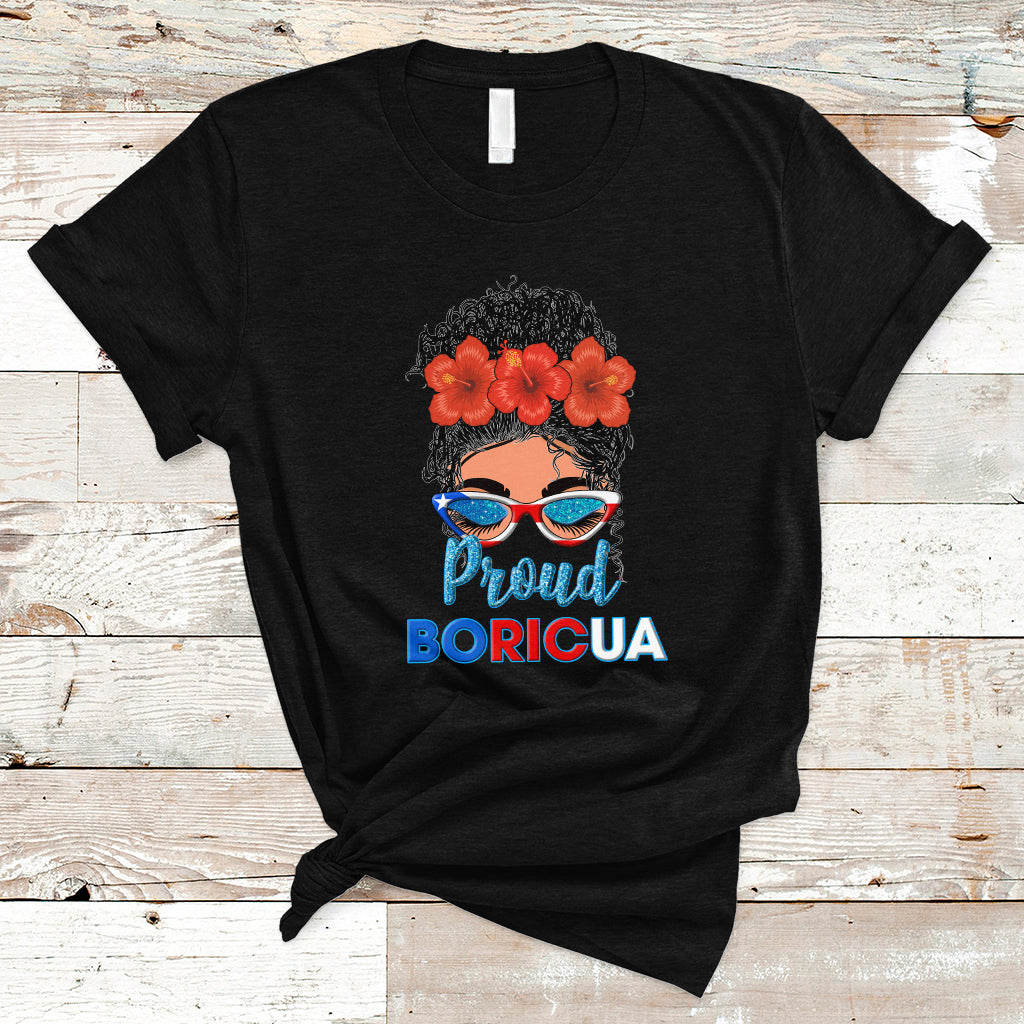 puerto-rico-t-shirt-proud-boricua-puerto-rico-flag-messy-bun-puerto-rican-women