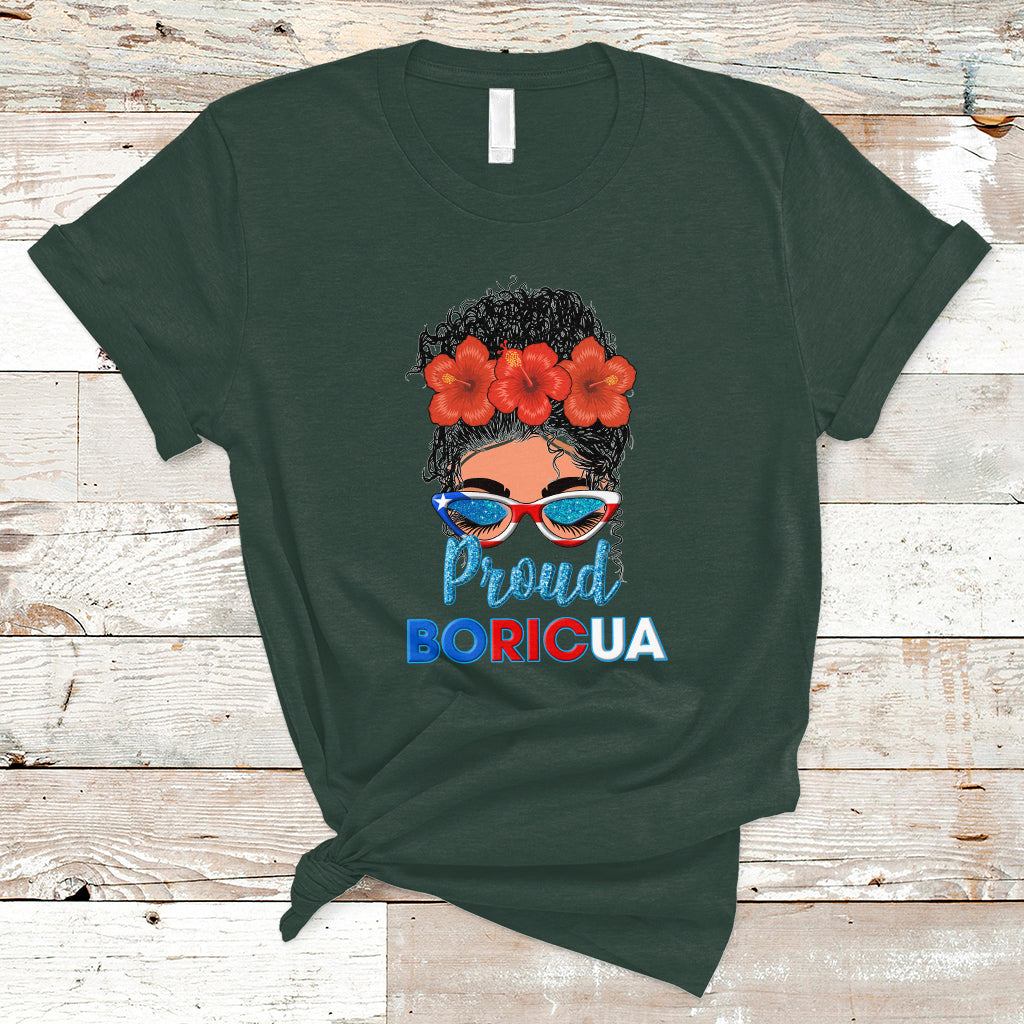 puerto-rico-t-shirt-proud-boricua-puerto-rico-flag-messy-bun-puerto-rican-women