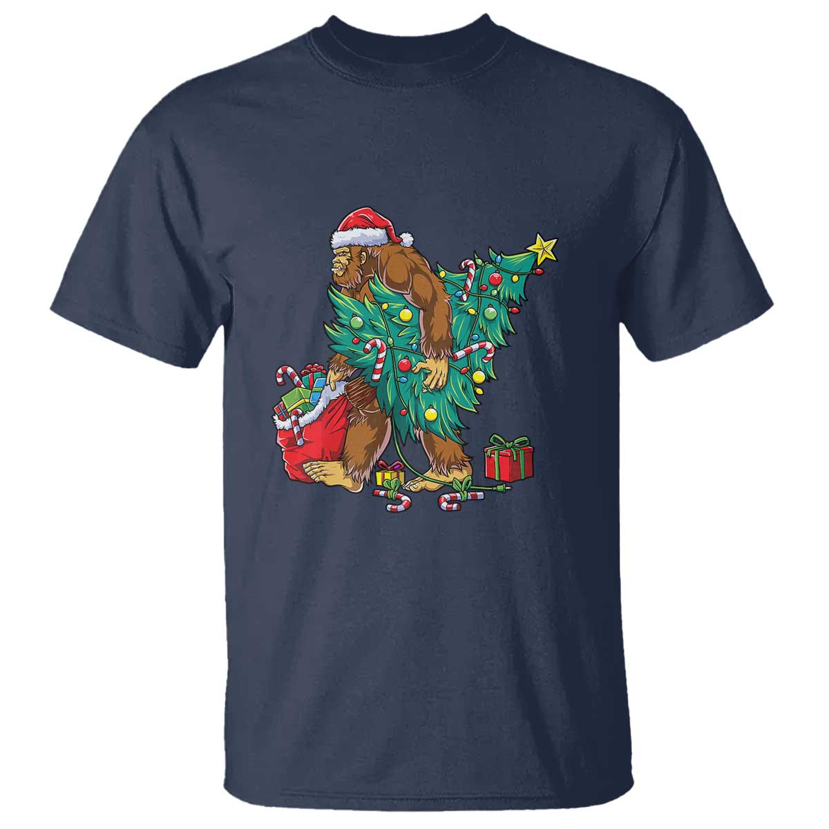 bigfoot-christmas-tree-t-shirt-xmas-lights-sasquatch-lovers