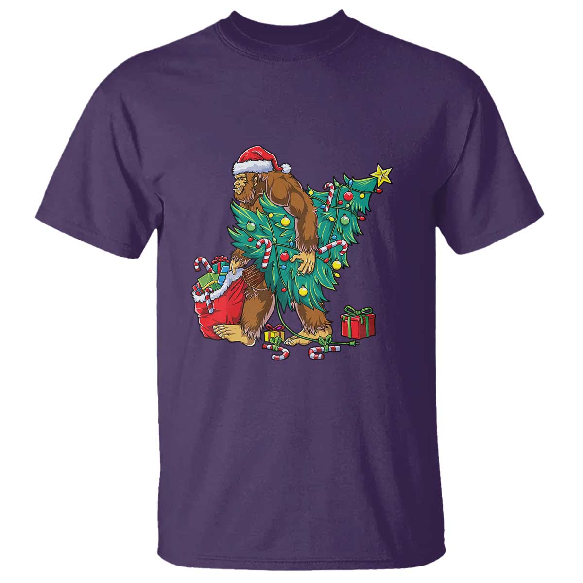 bigfoot-christmas-tree-t-shirt-xmas-lights-sasquatch-lovers