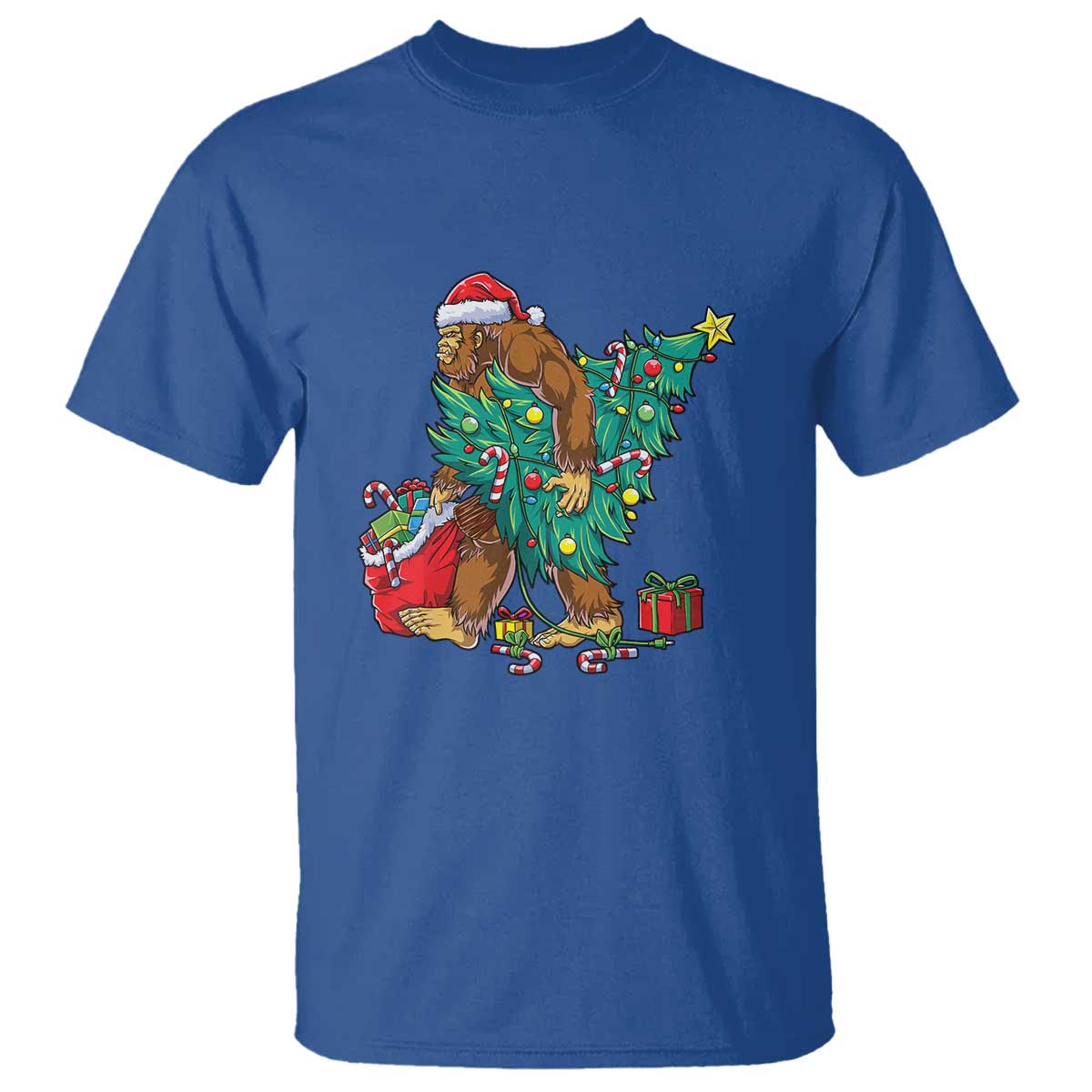 bigfoot-christmas-tree-t-shirt-xmas-lights-sasquatch-lovers