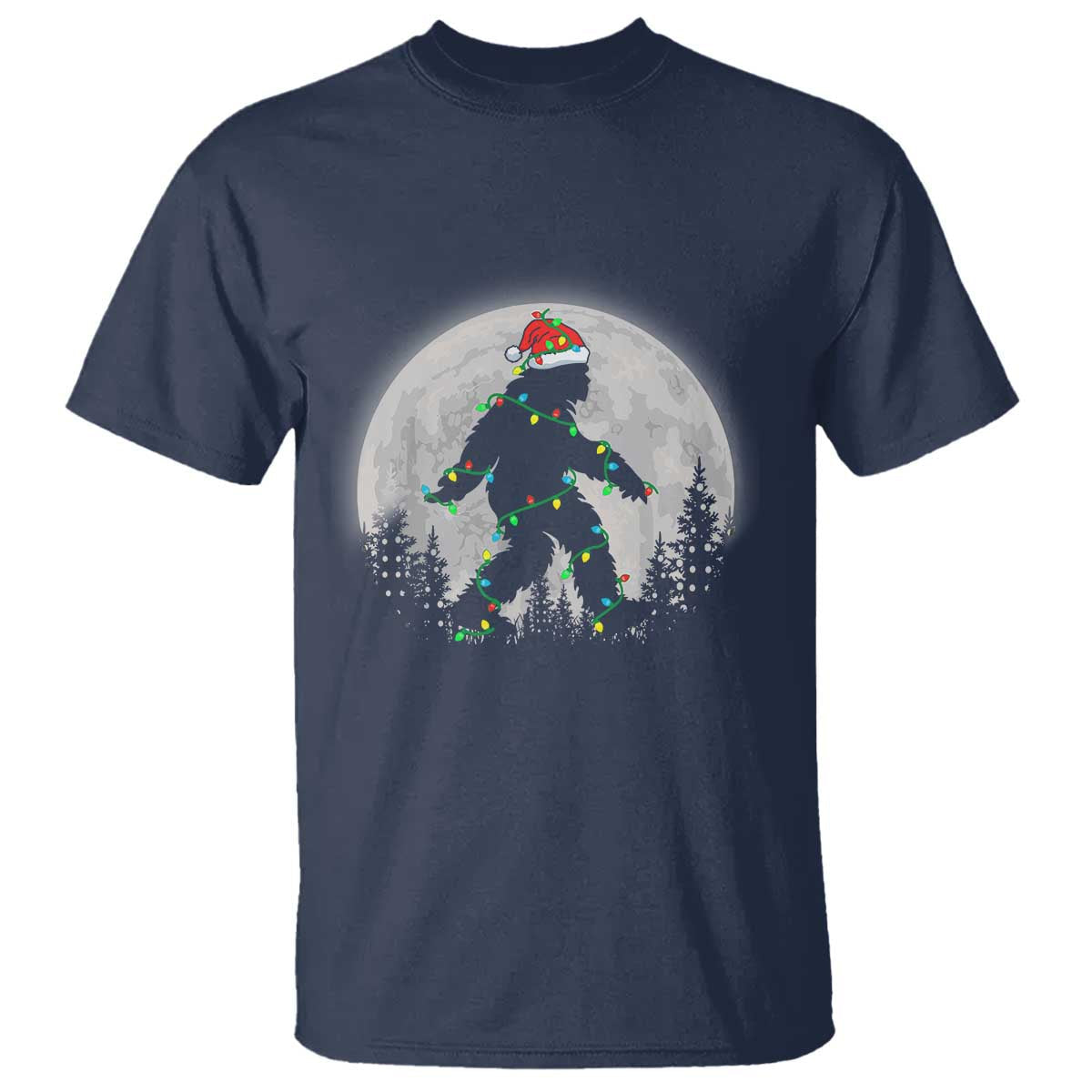 christmas-bigfoot-t-shirt-sasquatch-with-santa-hat-xmas-tree-lights