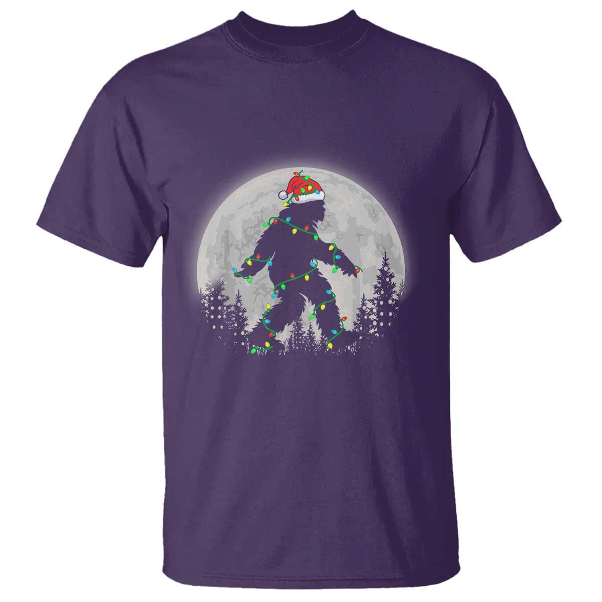 christmas-bigfoot-t-shirt-sasquatch-with-santa-hat-xmas-tree-lights