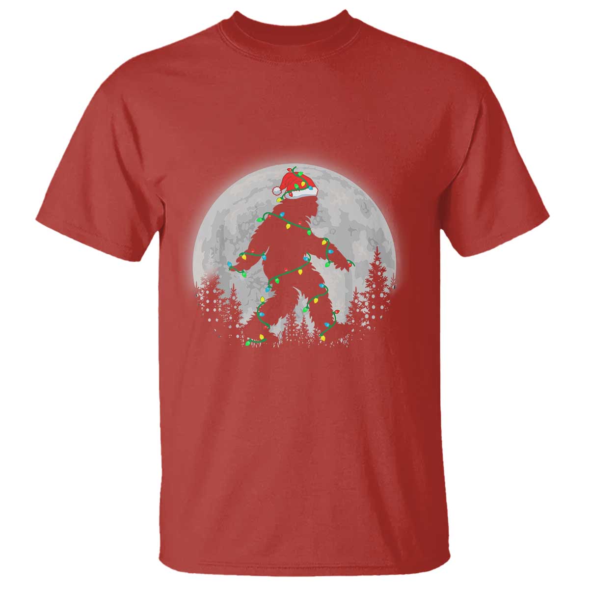 christmas-bigfoot-t-shirt-sasquatch-with-santa-hat-xmas-tree-lights