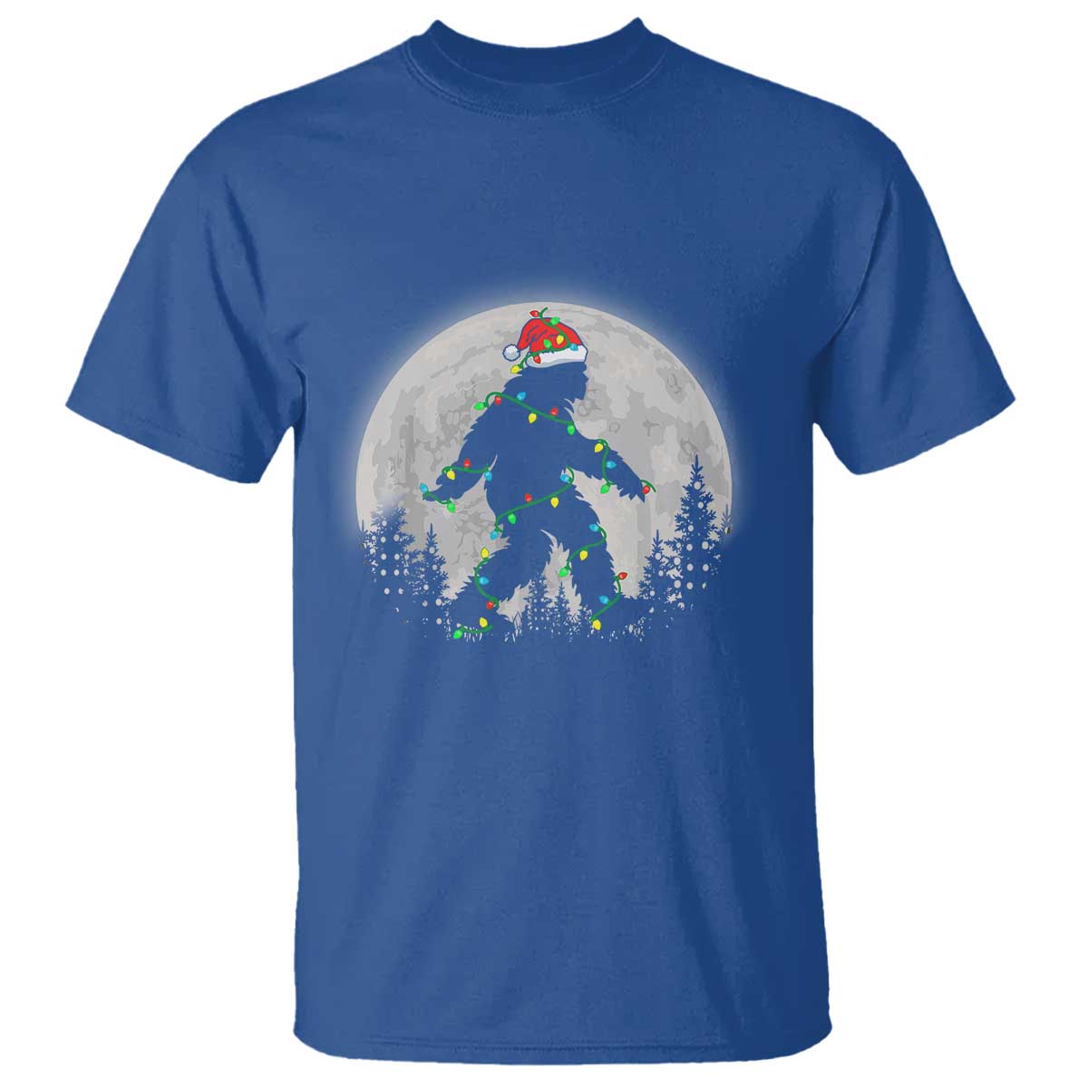 christmas-bigfoot-t-shirt-sasquatch-with-santa-hat-xmas-tree-lights
