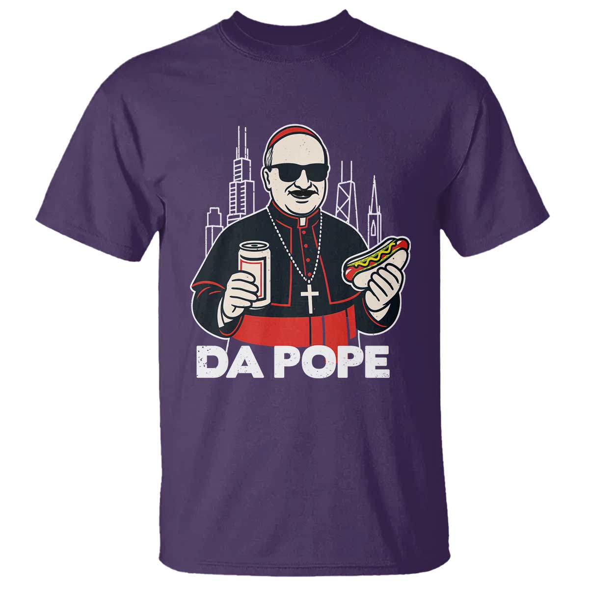 funny-da-pope-chicago-hot-dog-t-shirt-267th-pope-leo-xiv