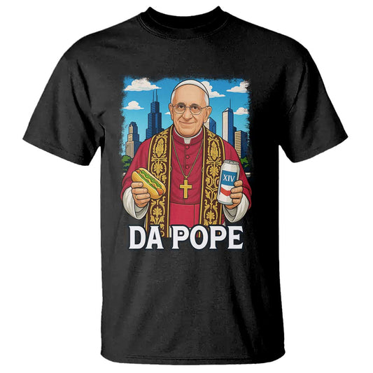 funny-da-pope-leo-xiv-t-shirt-267th-pope-chicago-hot-dog-and-beer