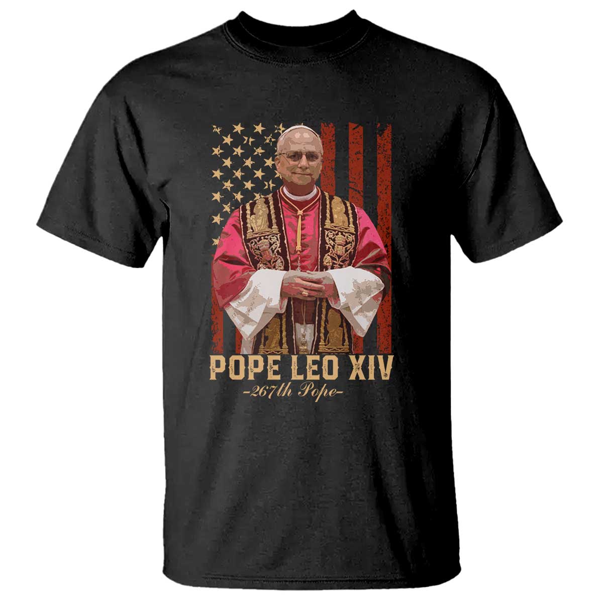 vintage-pope-leo-xiv-t-shirt-267th-pope-american-flag