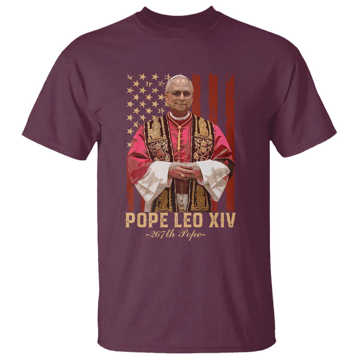 vintage-pope-leo-xiv-t-shirt-267th-pope-american-flag