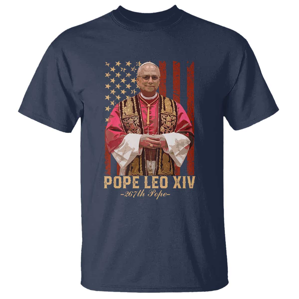vintage-pope-leo-xiv-t-shirt-267th-pope-american-flag