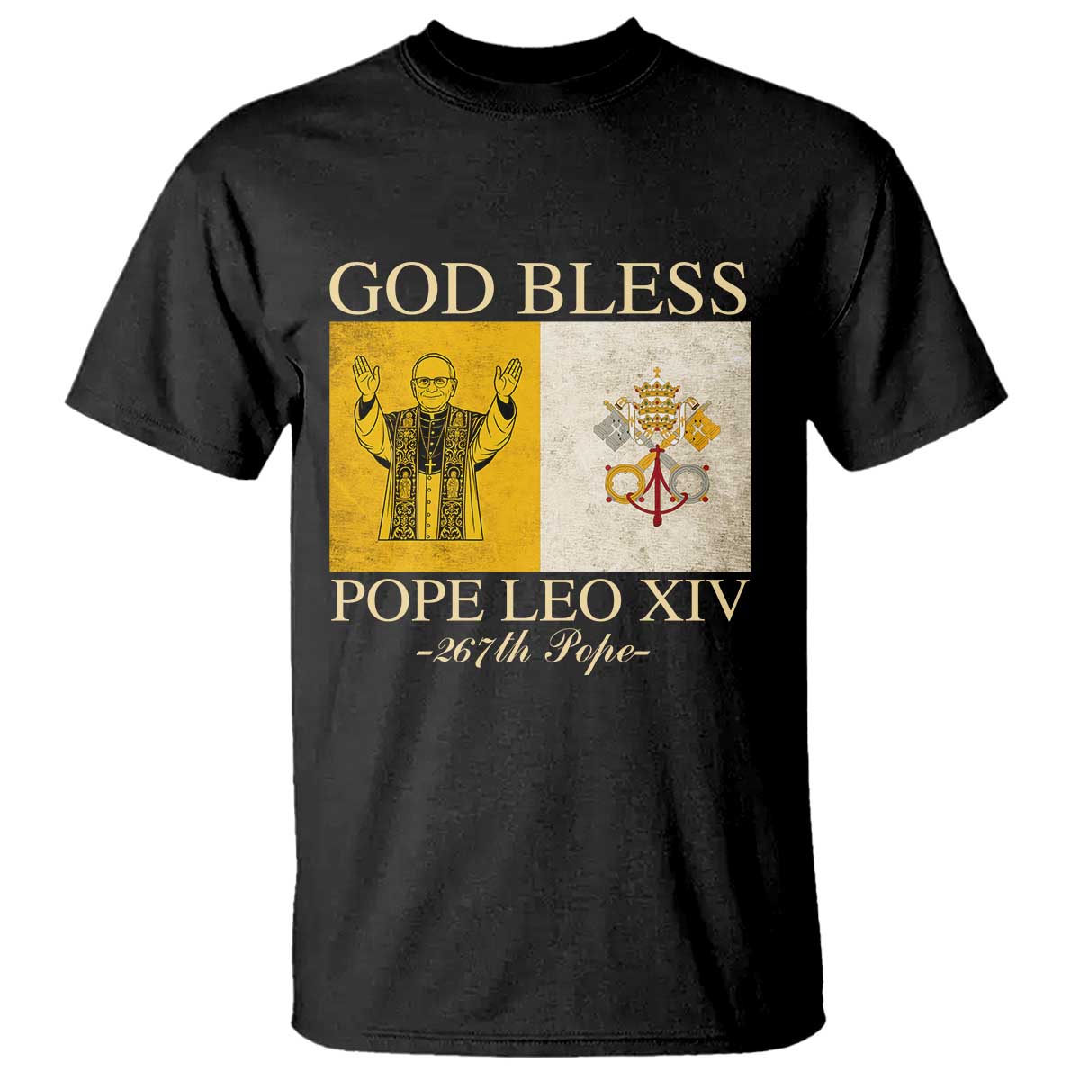 god-bless-pope-leo-xiv-t-shirt-267th-pope-vatican-flag