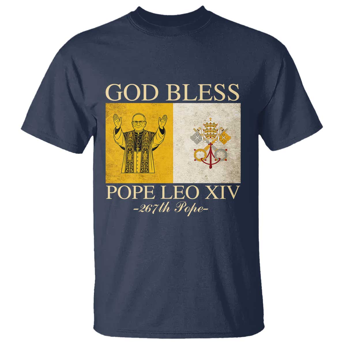 god-bless-pope-leo-xiv-t-shirt-267th-pope-vatican-flag
