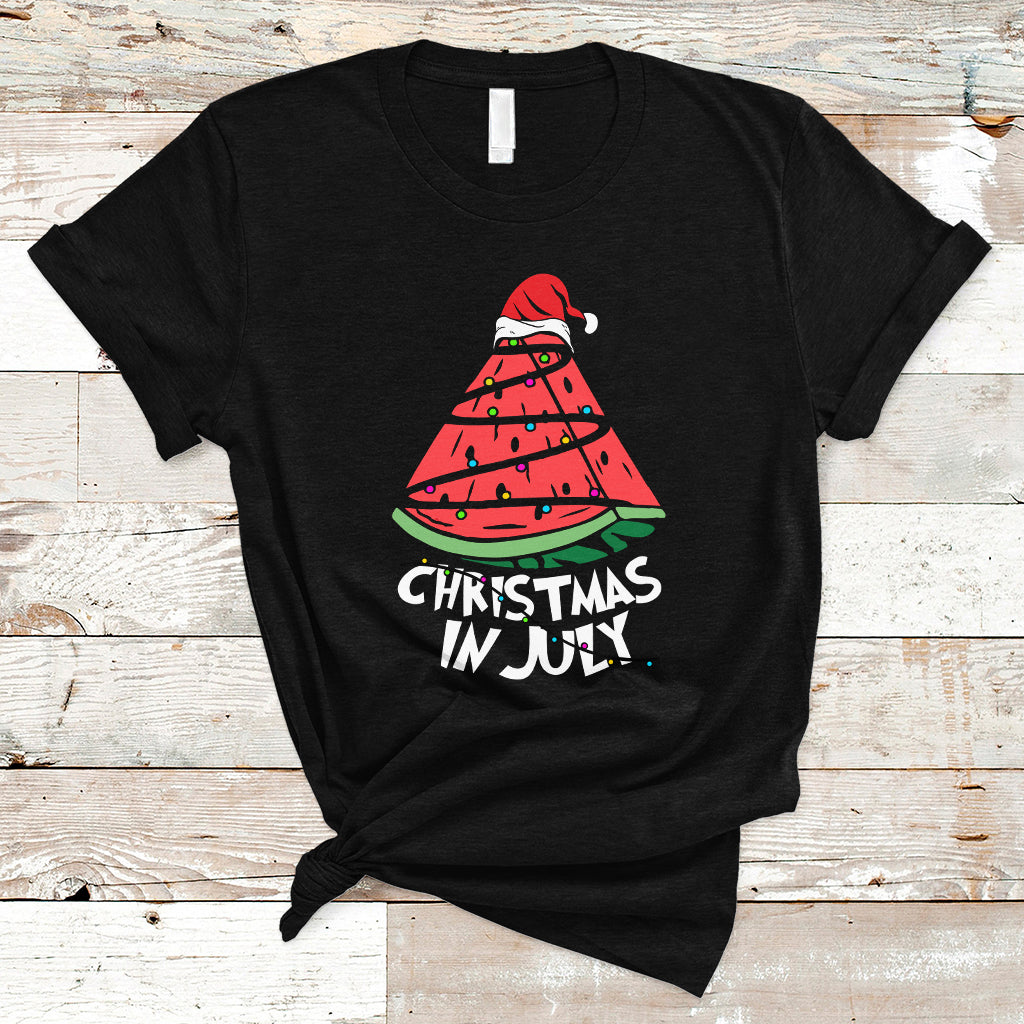 christmas-in-july-t-shirt-christmas-in-july-watermelon-xmas-tree-summer-beach-vacation
