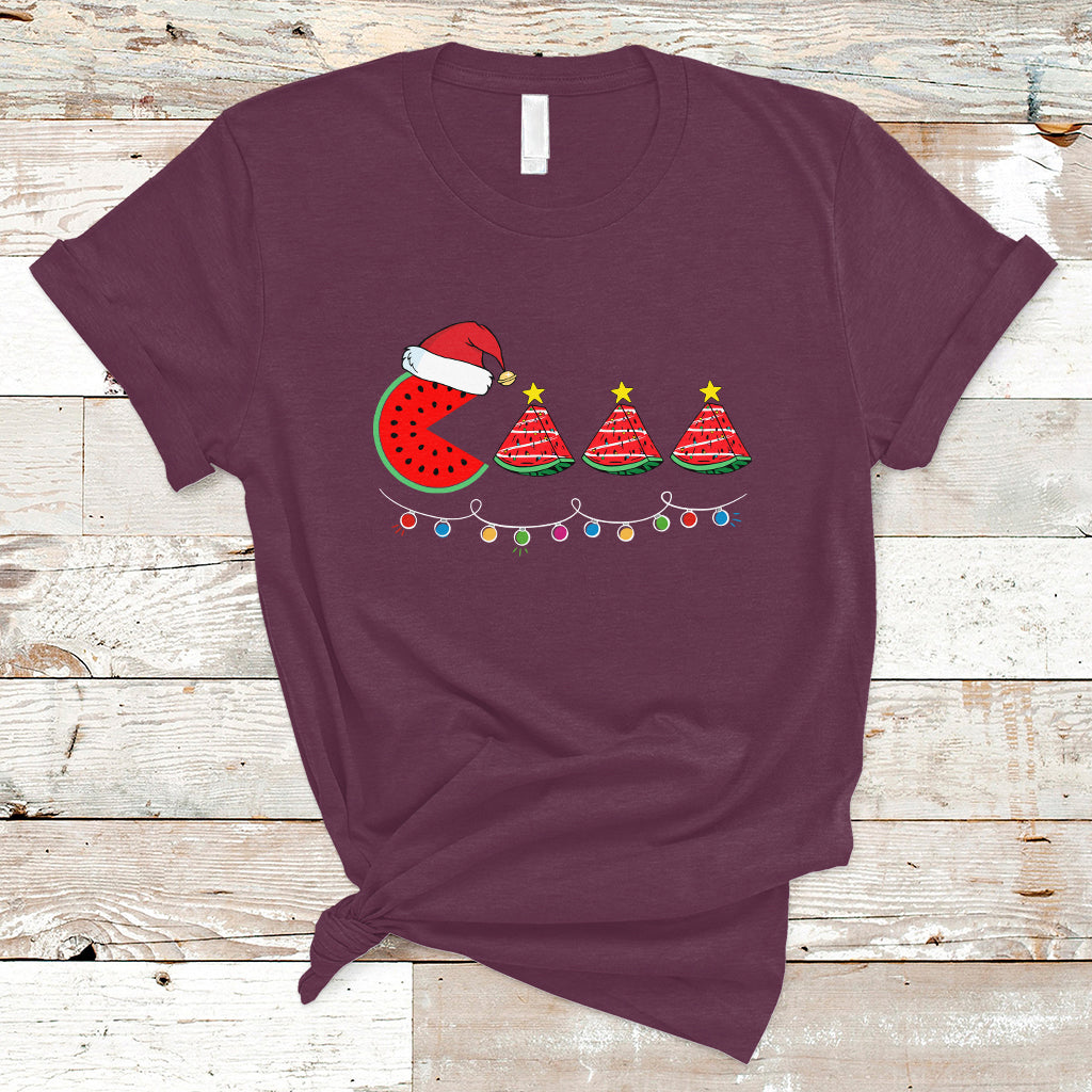 christmas-in-july-t-shirt-lighting-santa-watermelon-pie-eating-christmas-in-july