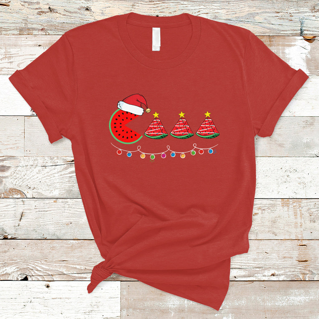 christmas-in-july-t-shirt-lighting-santa-watermelon-pie-eating-christmas-in-july