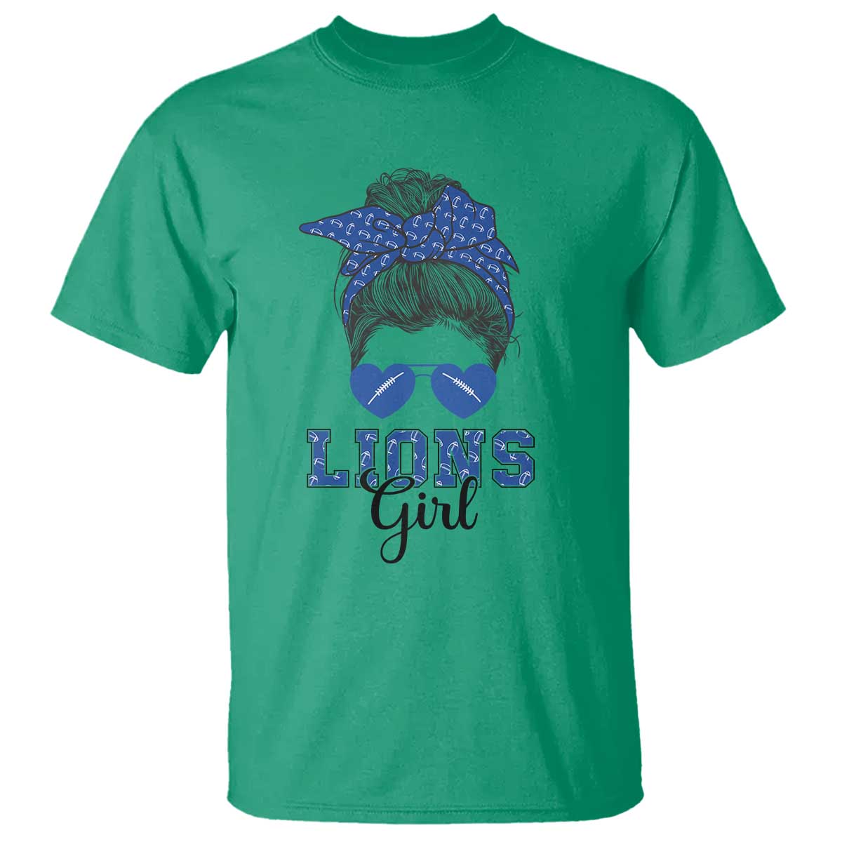 lions-girl-t-shirt-messy-bun-funny-sports-fan-team