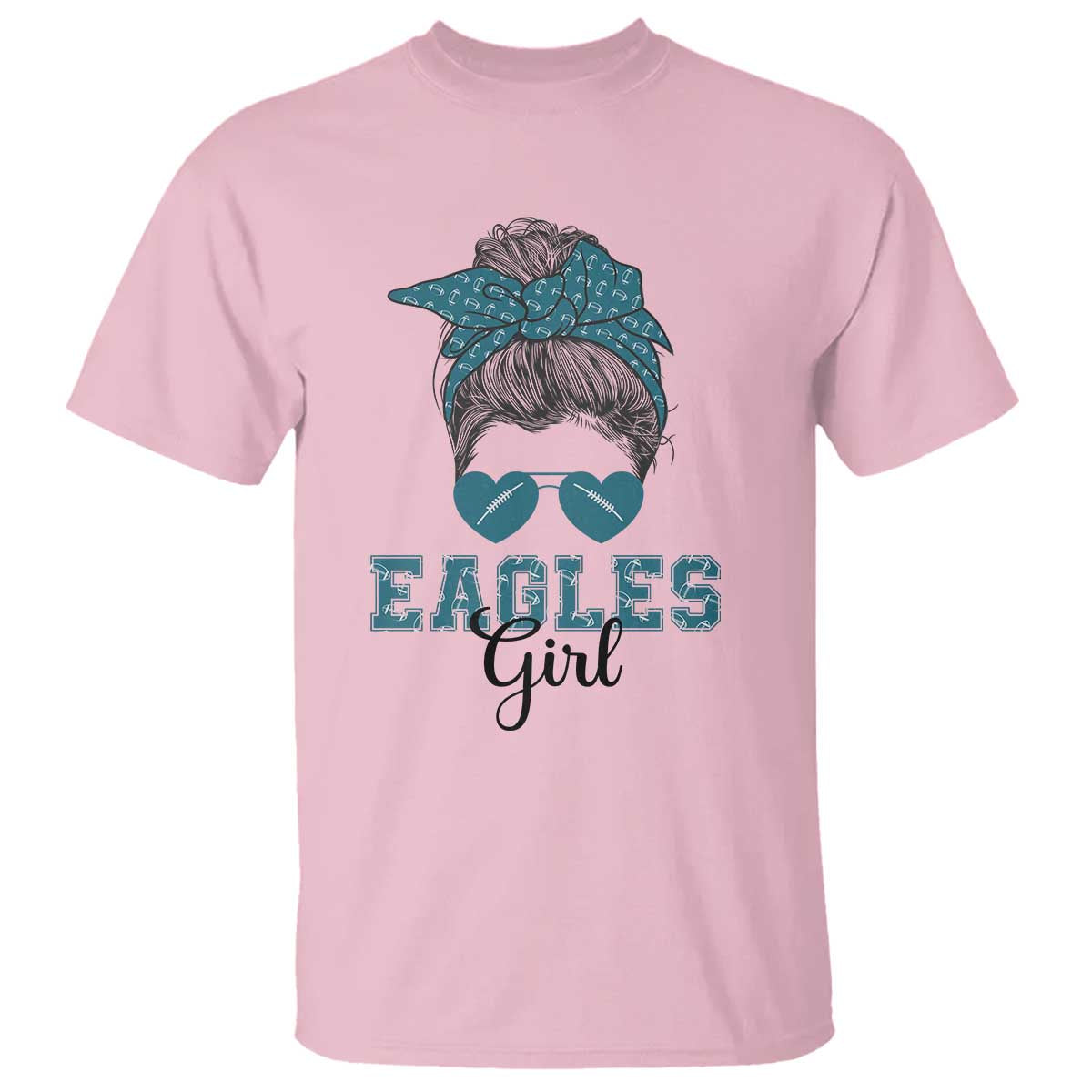 eagles-girl-t-shirt-messy-bun-funny-sports-fan-team