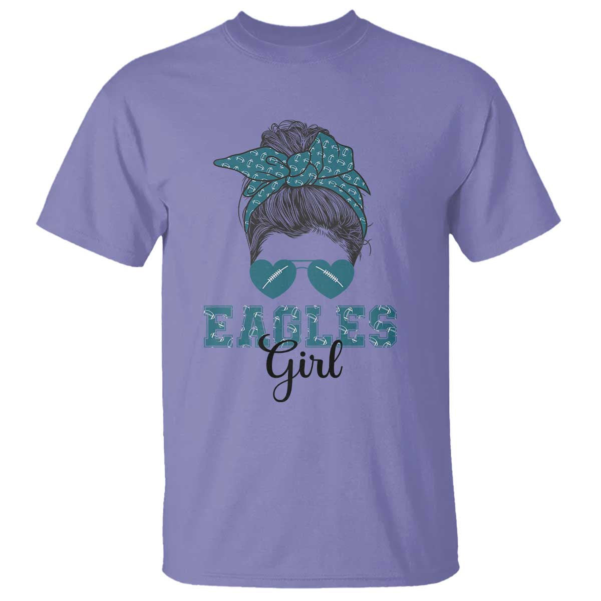 eagles-girl-t-shirt-messy-bun-funny-sports-fan-team
