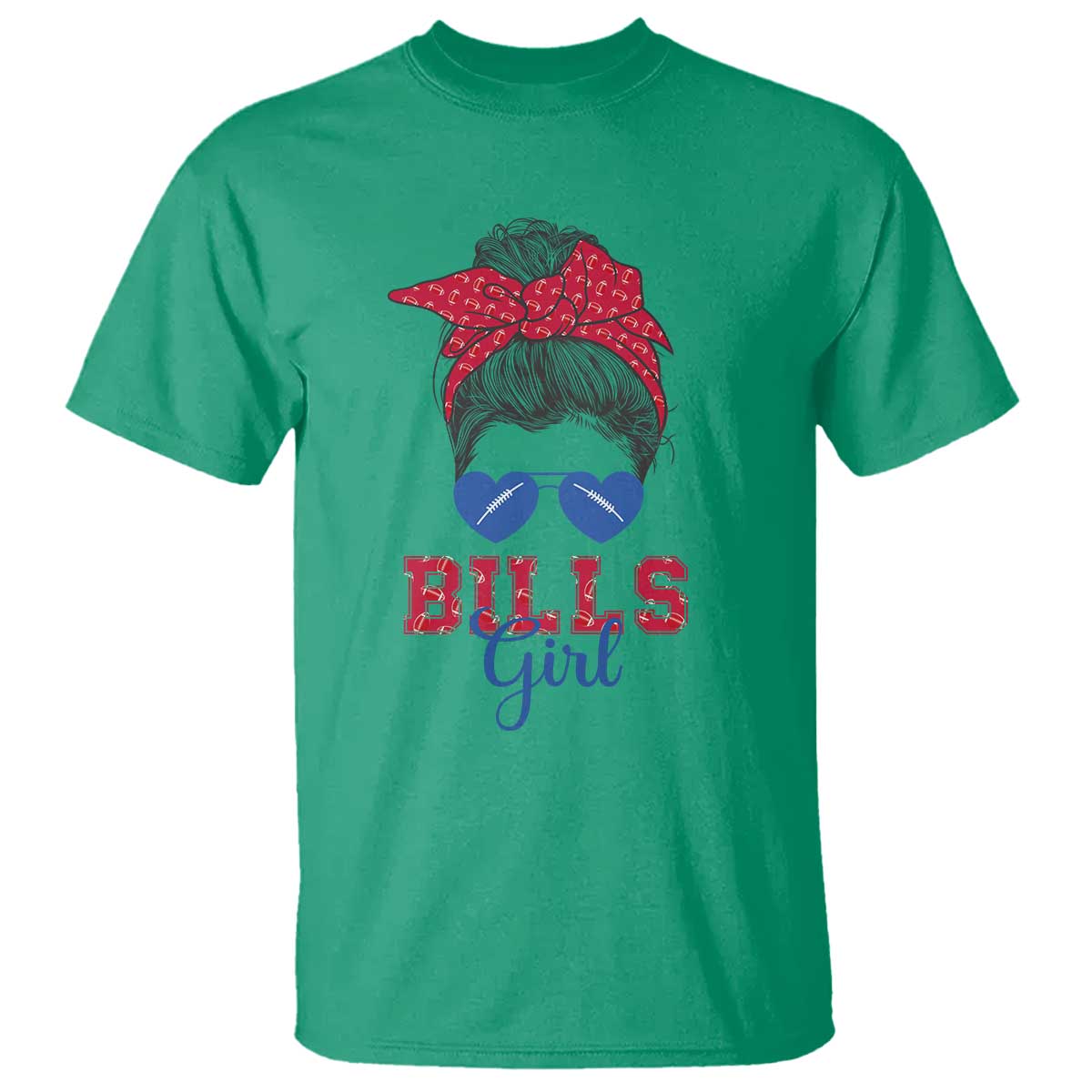 bills-girl-t-shirt-messy-bun-funny-sports-fan-team