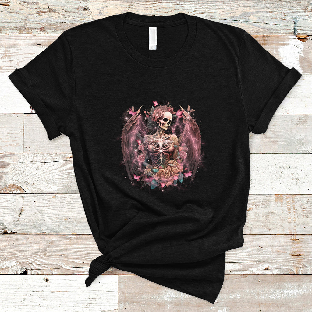 floral-gothic-skeleton-t-shirt-floral-gothic-skeleton-goblincore-karma-fairy-roses-skull-floral-skeleton-in-my-next-life-i-want-to-be-the-karma-fairy-funny-quote