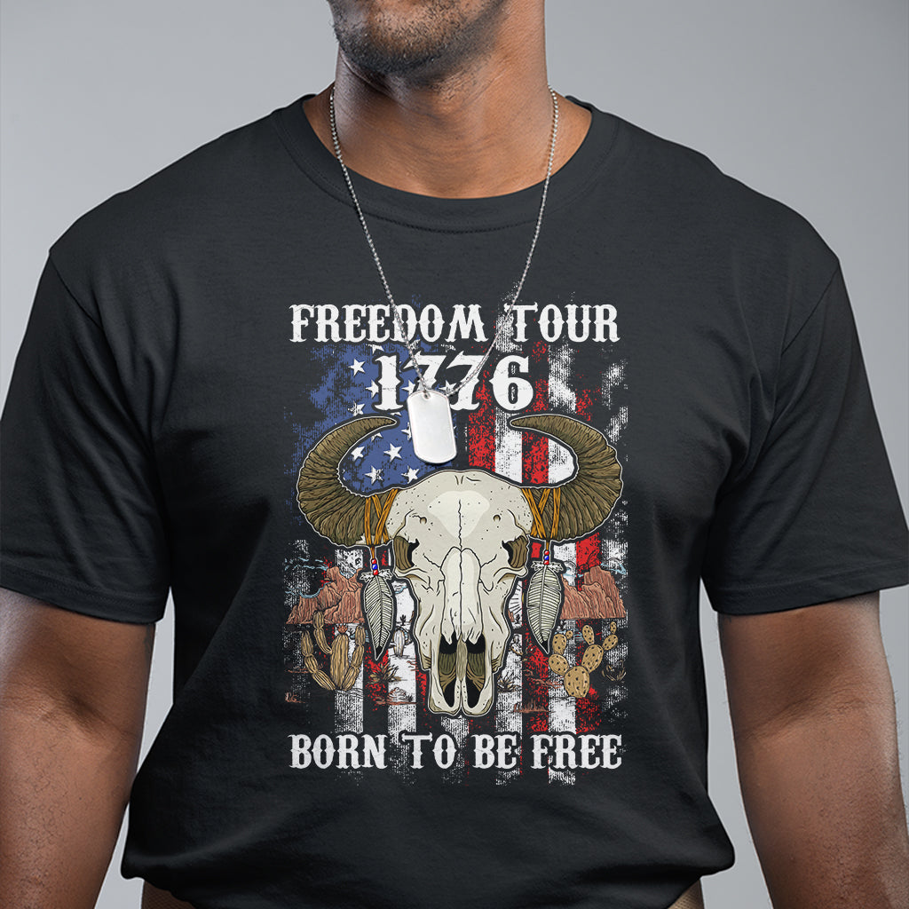 patriotic-american-western-design-4th-of-july-freedom-tour-1776-born-to-be-free-buffalo-skull-t-shirt-independence-day-us-patiotic-shirts-t-shirt