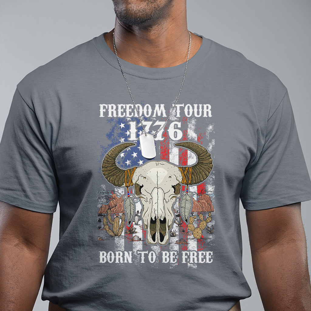 patriotic-american-western-design-4th-of-july-freedom-tour-1776-born-to-be-free-buffalo-skull-t-shirt-independence-day-us-patiotic-shirts-t-shirt