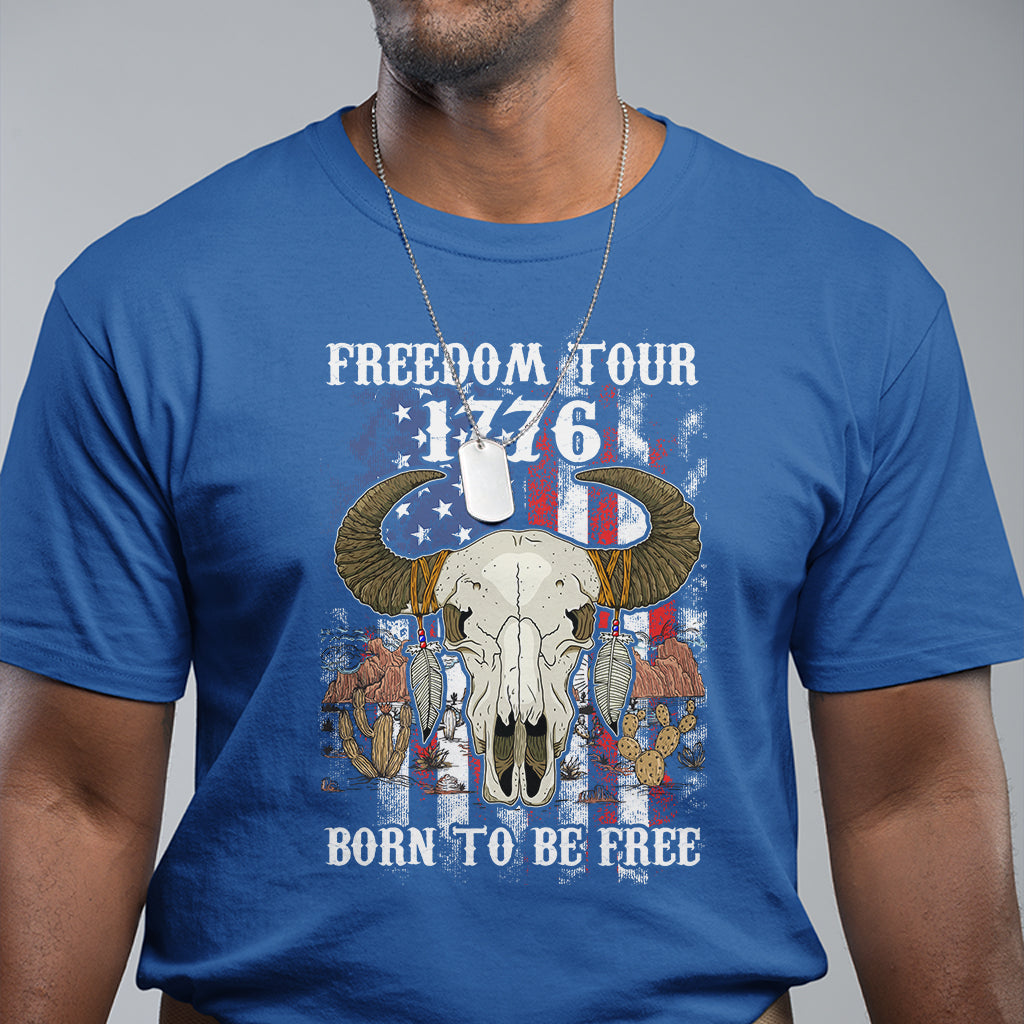 patriotic-american-western-design-4th-of-july-freedom-tour-1776-born-to-be-free-buffalo-skull-t-shirt-independence-day-us-patiotic-shirts-t-shirt