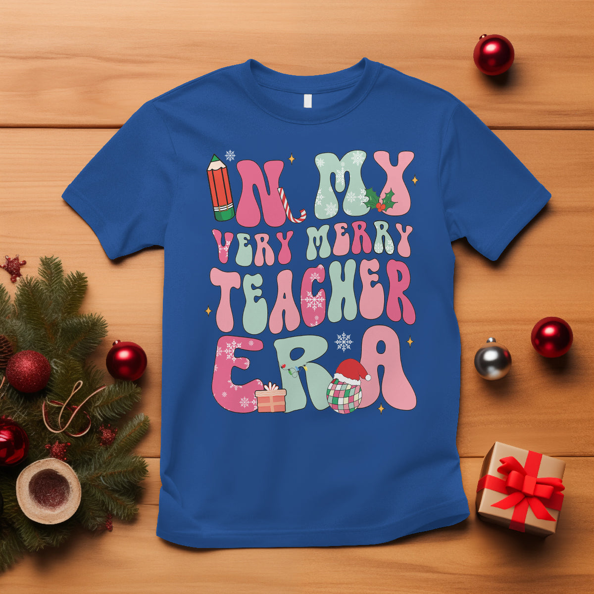 in-my-very-merry-teacher-era-xmas-groovy-christmas-t-shirt