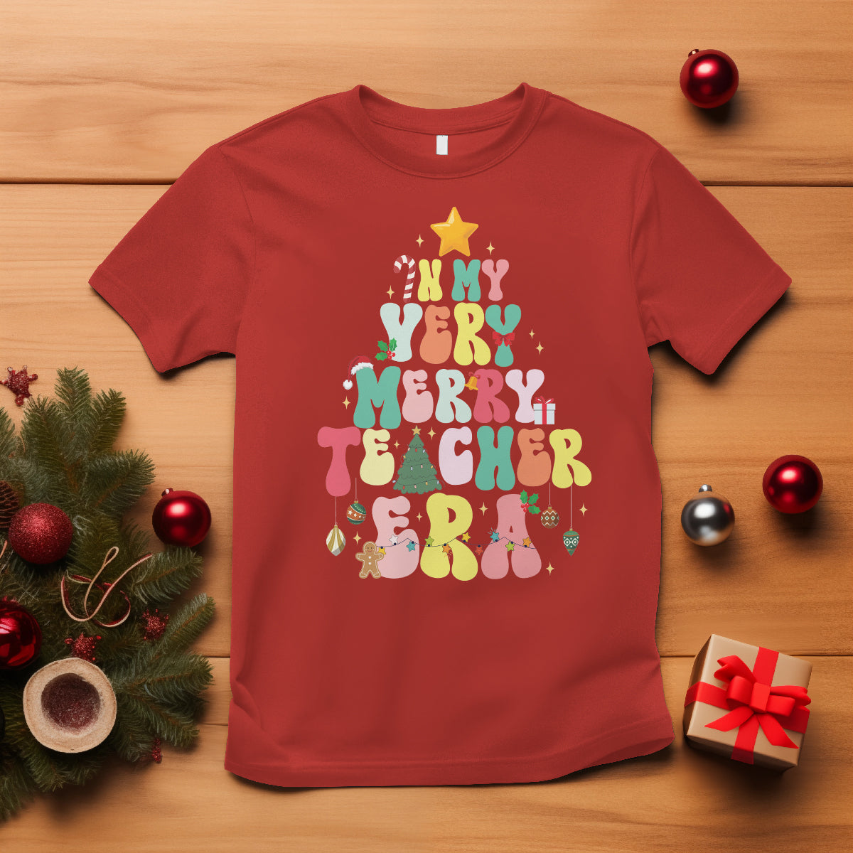 in-my-very-merry-teacher-era-xmas-groovy-christmas-tree-t-shirt