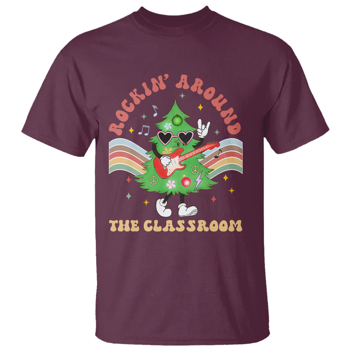 teacher-christmas-t-shirt-rockin-around-the-classroom-groovy-xmas-tree