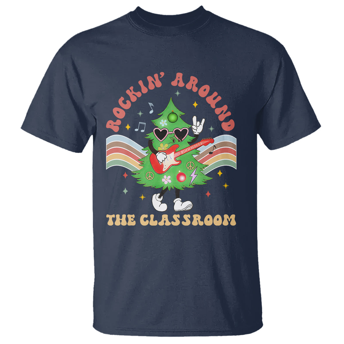 teacher-christmas-t-shirt-rockin-around-the-classroom-groovy-xmas-tree