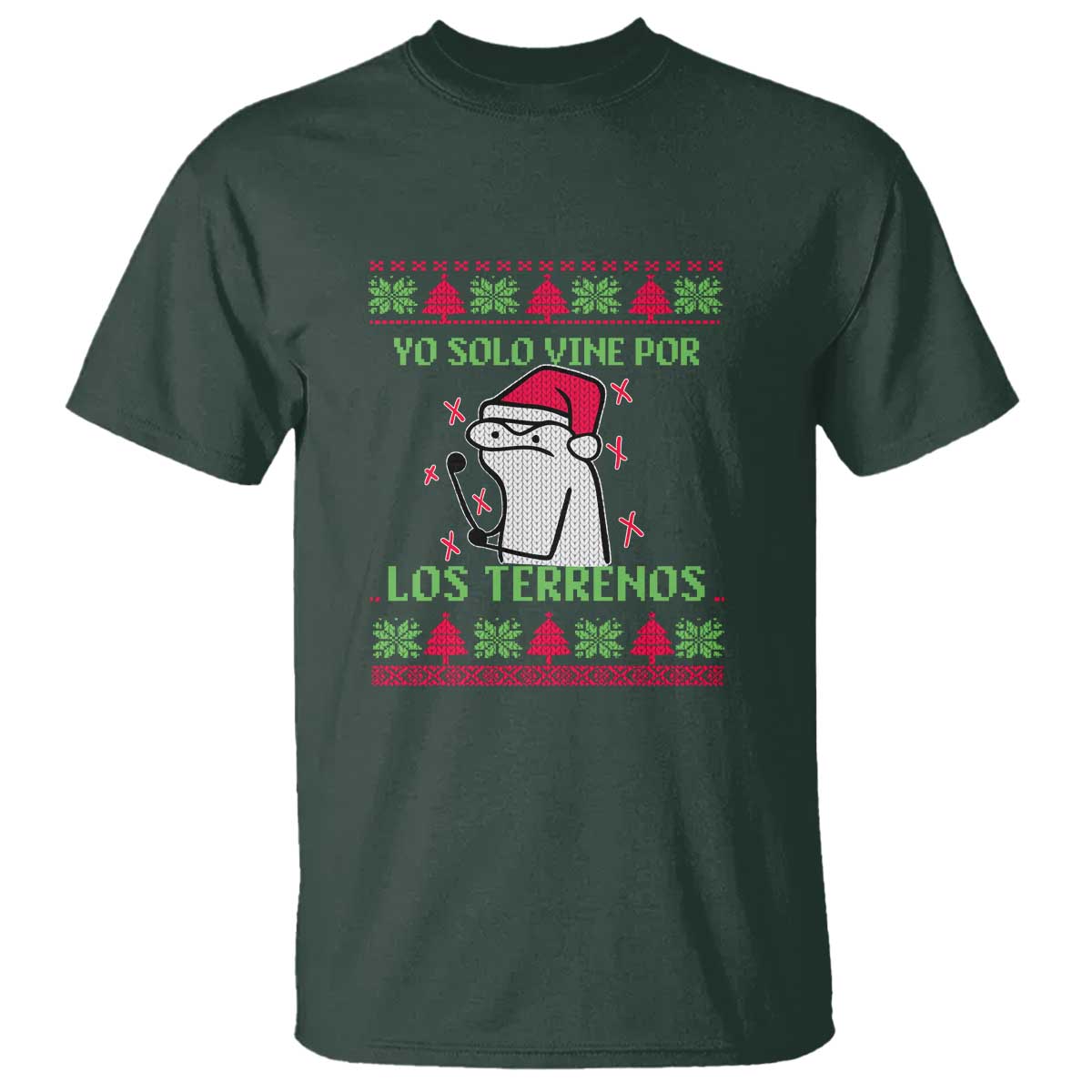 funny-spanish-ugly-christmas-t-shirt-yo-solo-vine-por-los-terrenos-im-just-here-for-feliz-navidad