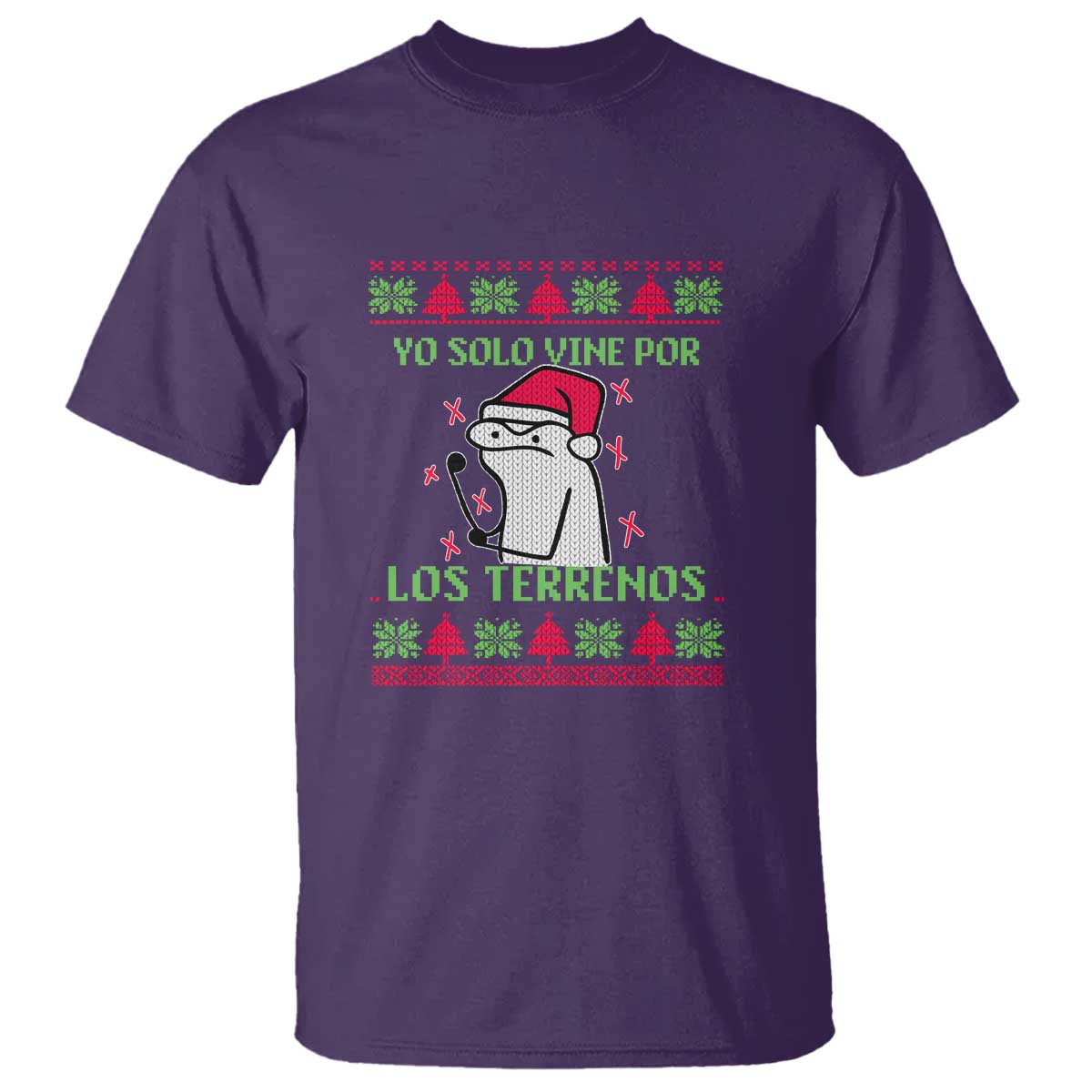 funny-spanish-ugly-christmas-t-shirt-yo-solo-vine-por-los-terrenos-im-just-here-for-feliz-navidad