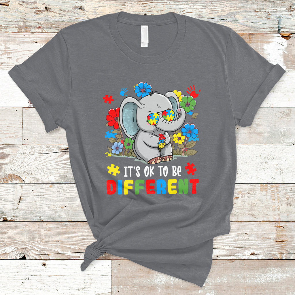 autism-awareness-acceptance-its-ok-to-be-different-elephant-t-shirt-ts02