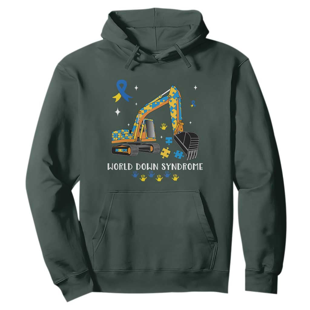 World Down Syndrome Support Day Bulldozer Hoodie