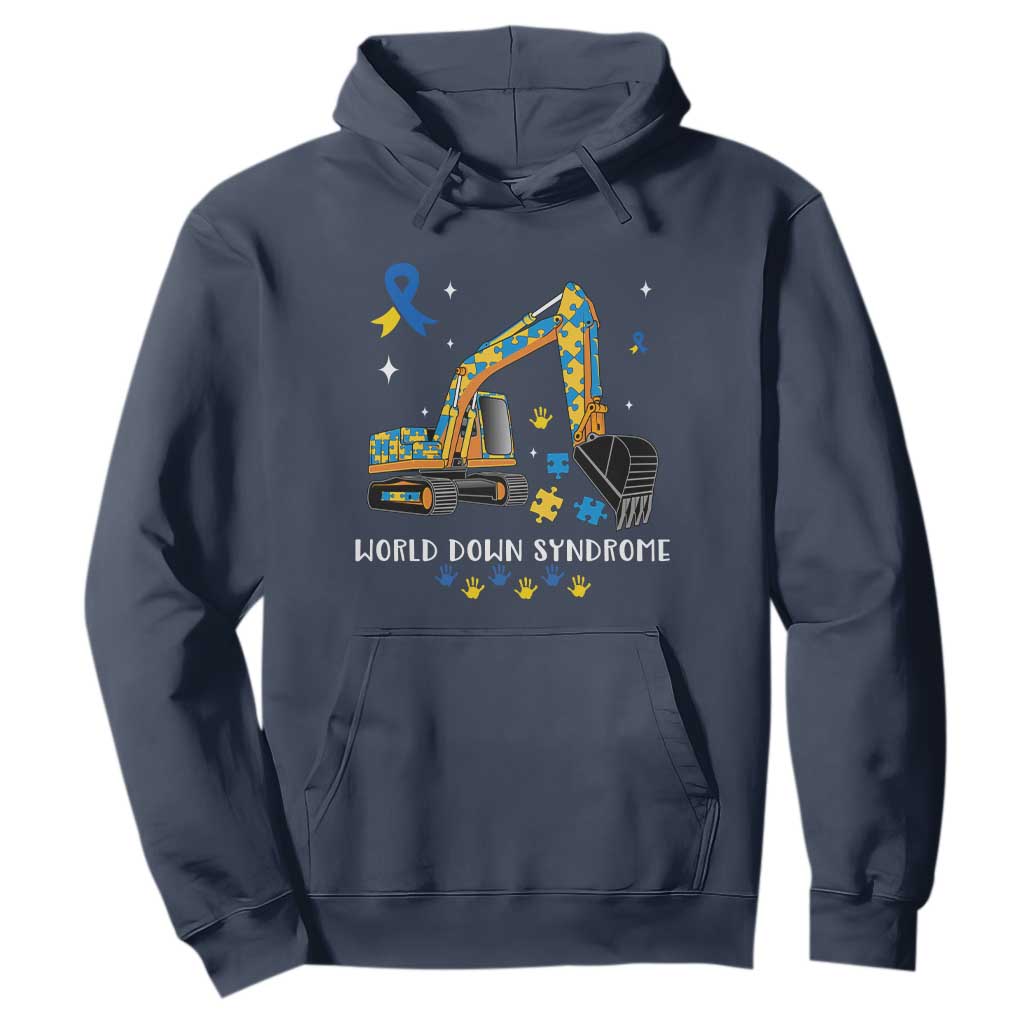 World Down Syndrome Support Day Bulldozer Hoodie