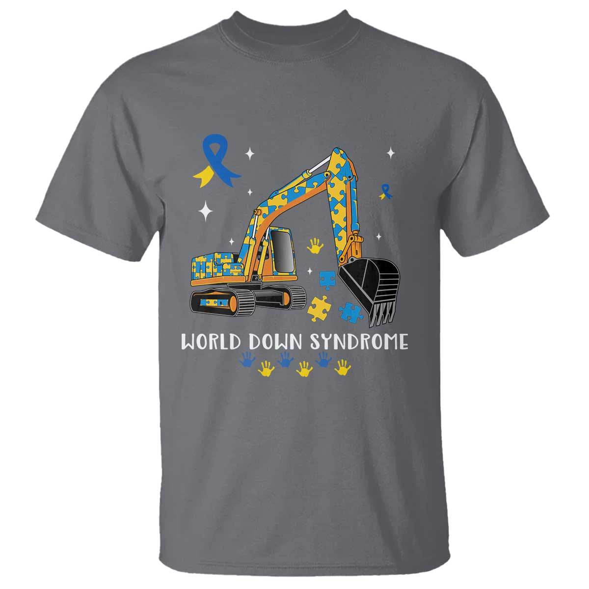 World Down Syndrome Support Day Bulldozer T Shirt