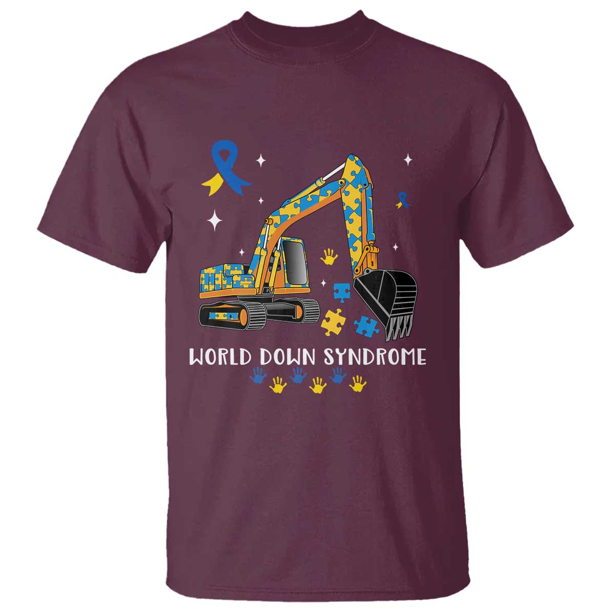 World Down Syndrome Support Day Bulldozer T Shirt