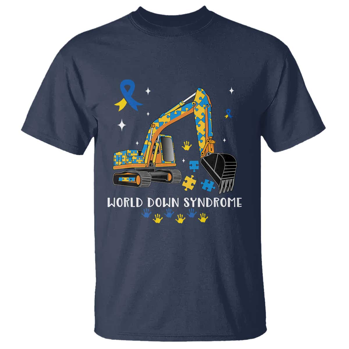 World Down Syndrome Support Day Bulldozer T Shirt