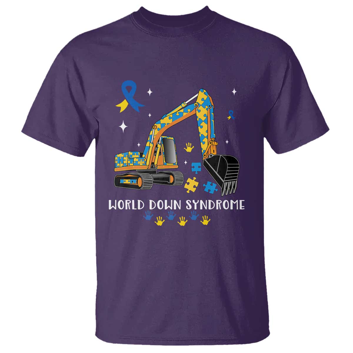 World Down Syndrome Support Day Bulldozer T Shirt