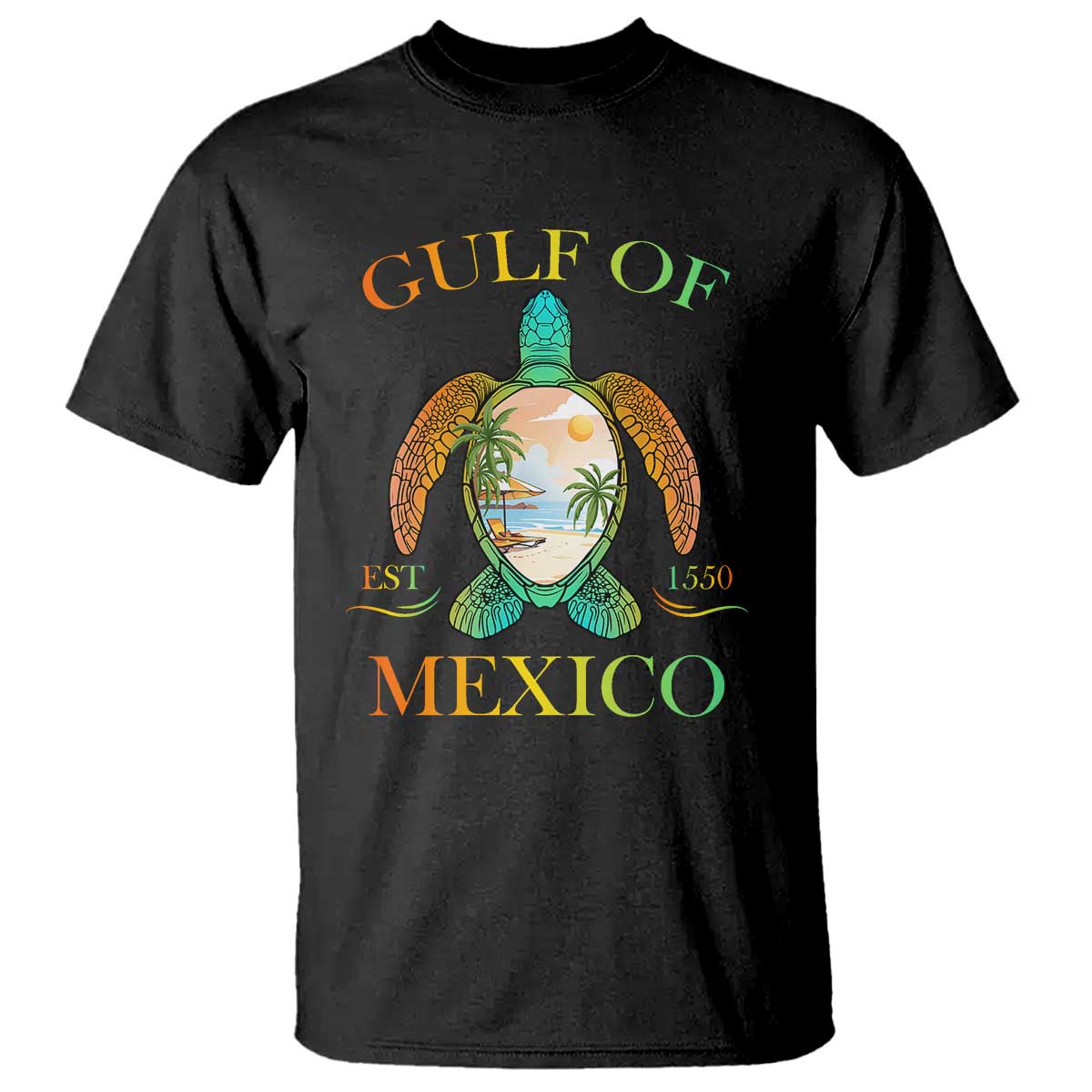 gulf-of-america-est-2025-t-shirt-funny-turtle-beach-vibe