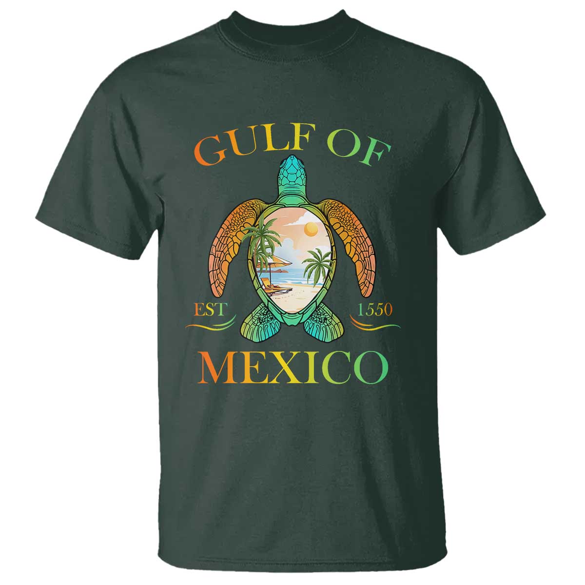 gulf-of-america-est-2025-t-shirt-funny-turtle-beach-vibe