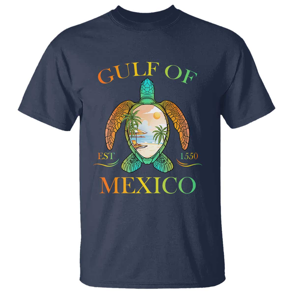 gulf-of-america-est-2025-t-shirt-funny-turtle-beach-vibe
