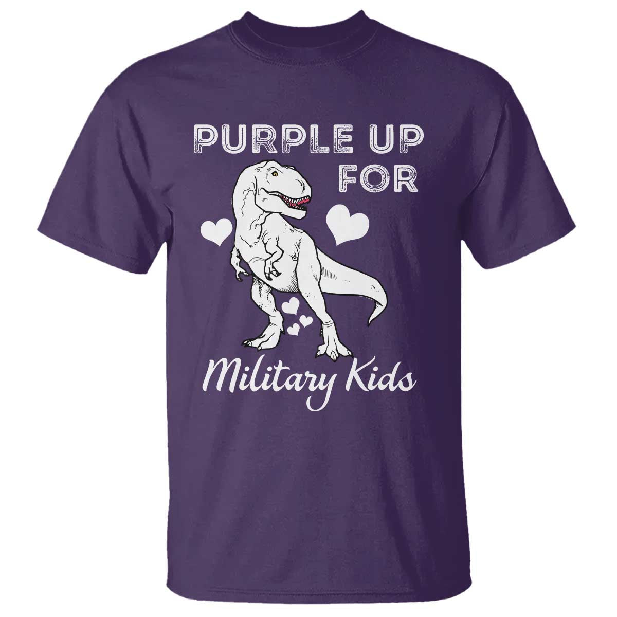 purple-up-for-military-kids-t-shirt-military-child-month-dinosaur